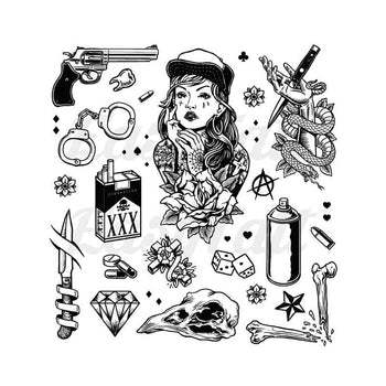 Gangster - Temporary Tattoo