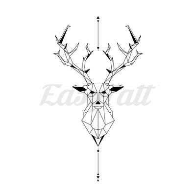 Geometric Deer - By Will Finch - Temporary Tattoo
