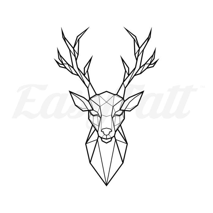 Geometric Deer - Temporary Tattoo