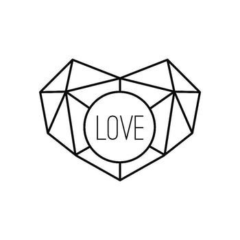 Geometric Love Shape - Temporary Tattoo