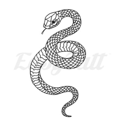 Geometric Snake - Temporary Tattoo