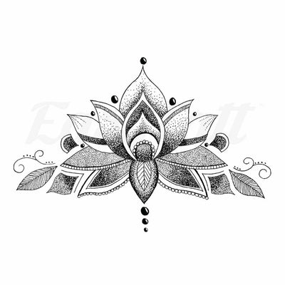 Graceful Lotus - By Georgia Mason - Temporary Tattoo