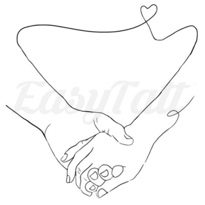 Holding Hands - Temporary Tattoo