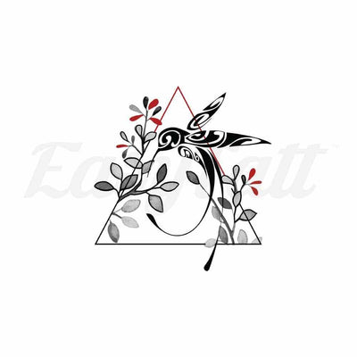 Hummingbird Triangle - By Jen - Temporary Tattoo