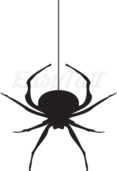 Hanging Black Widow - Temporary Tattoo