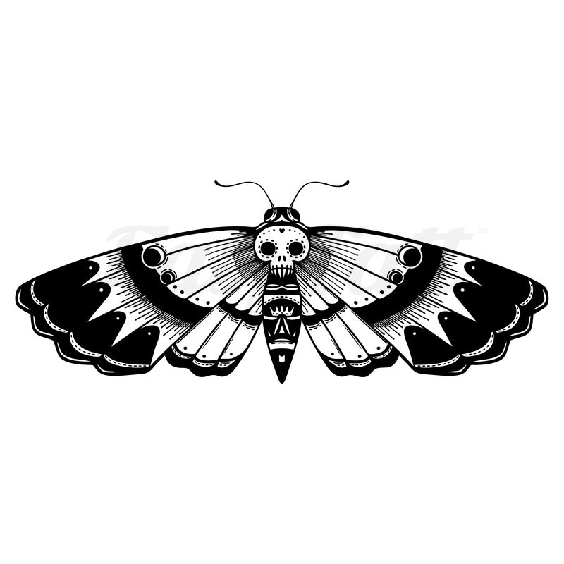 Death Moth Temporary Tattoo | EasyTatt™