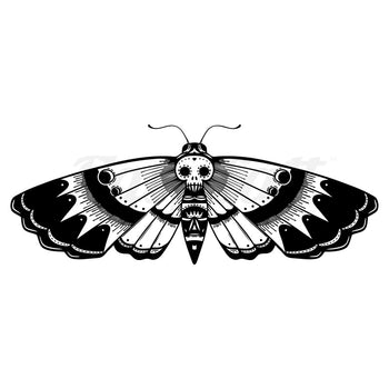 Death Moth  # 4 - Temporary Tattoo