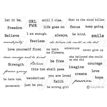 Inspiring Words - Temporary Tattoo