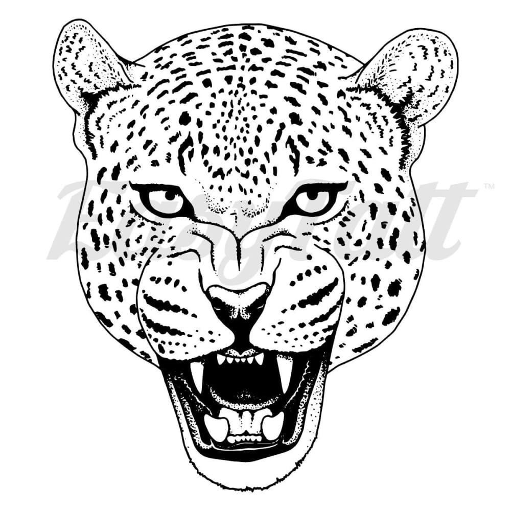 Jaguar Head - Temporary Tattoo