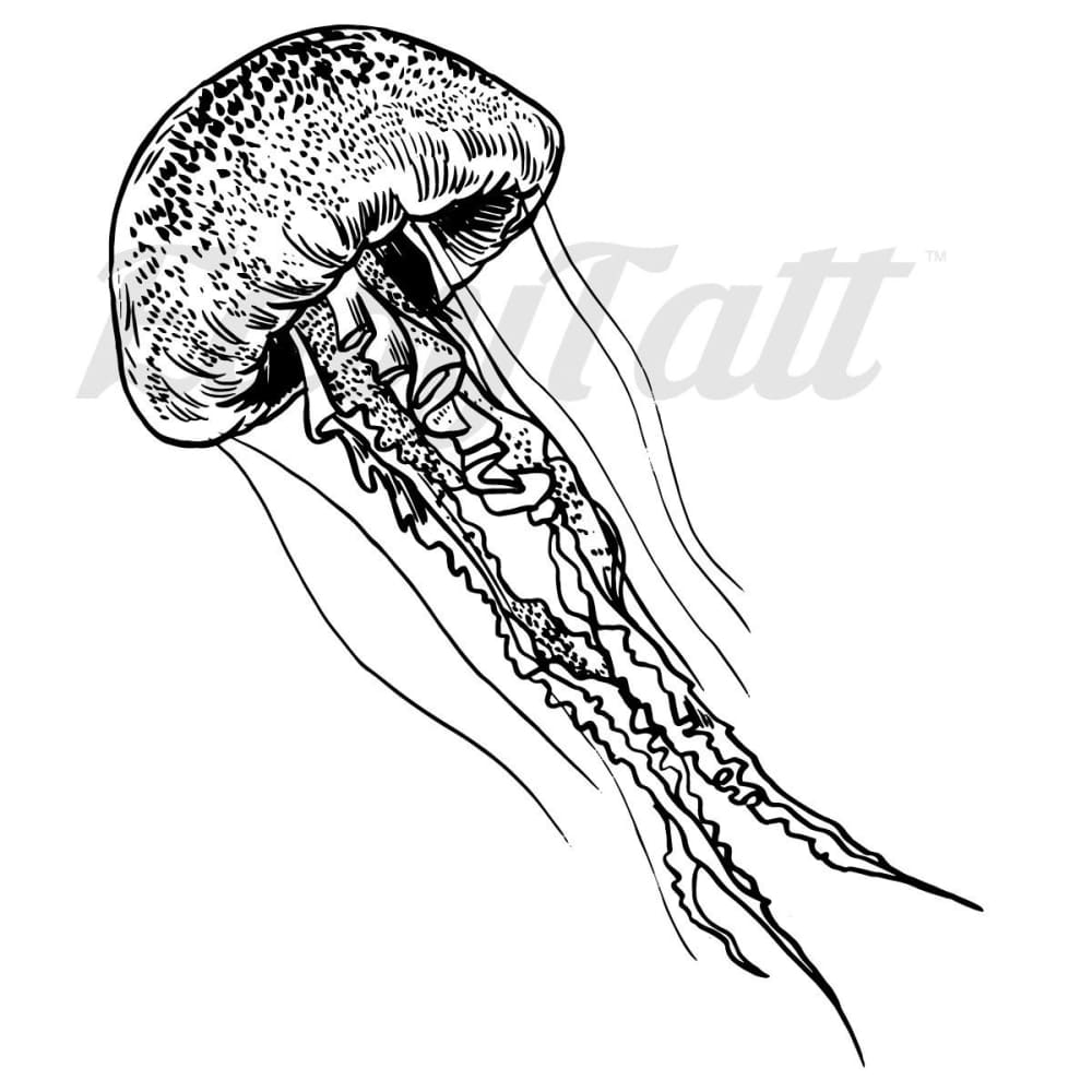 Jellyfish Detailed - Temporary Tattoo