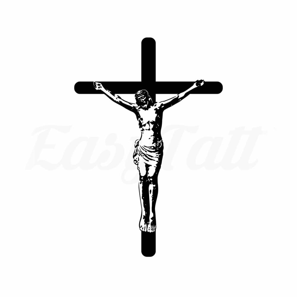 Jesus Christ on Cross - Temporary Tattoo