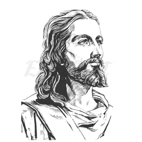 Jesus Face - Temporary Tattoo