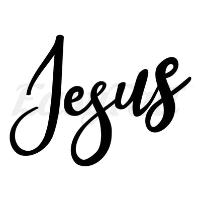 Jesus Written - Temporary Tattoo