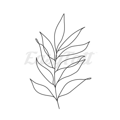 Leaves Outline - Temporary Tattoo