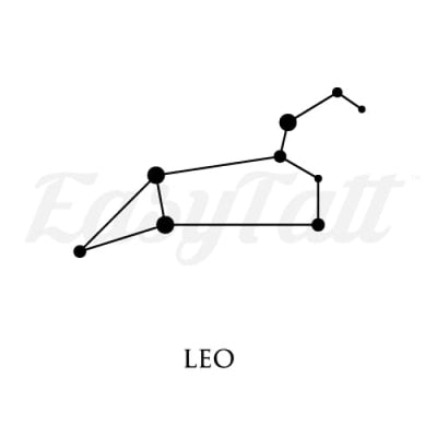 Leo Constellation - Temporary Tattoo
