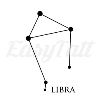 Libra Constellation - Temporary Tattoo