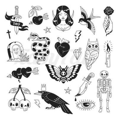 Life and Death - Temporary Tattoo