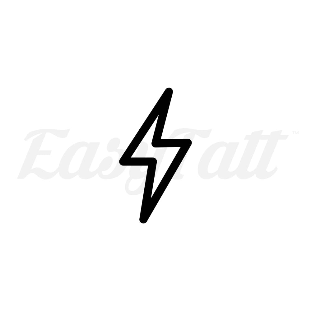 Lightening Bolt - Temporary Tattoo