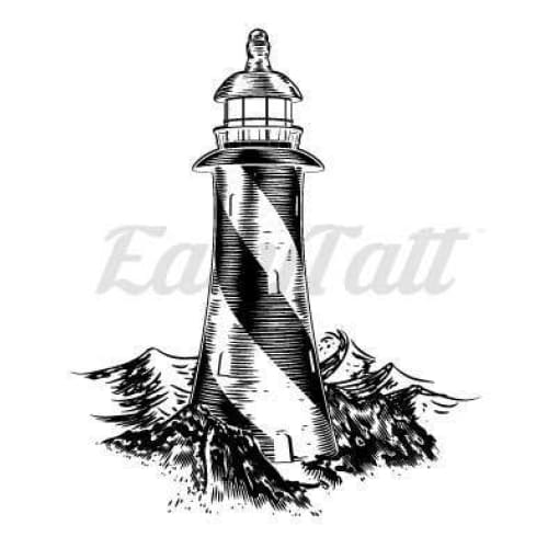Lighthouse - Temporary Tattoo