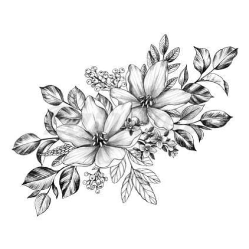 Lillies in Bouquet - Temporary Tattoo