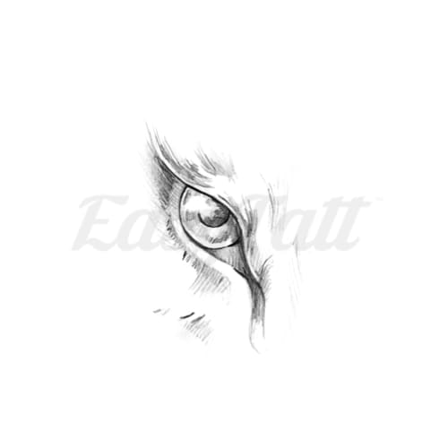 Lion Eye - Temporary Tattoo