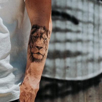 Lion Face - Temporary Tattoo