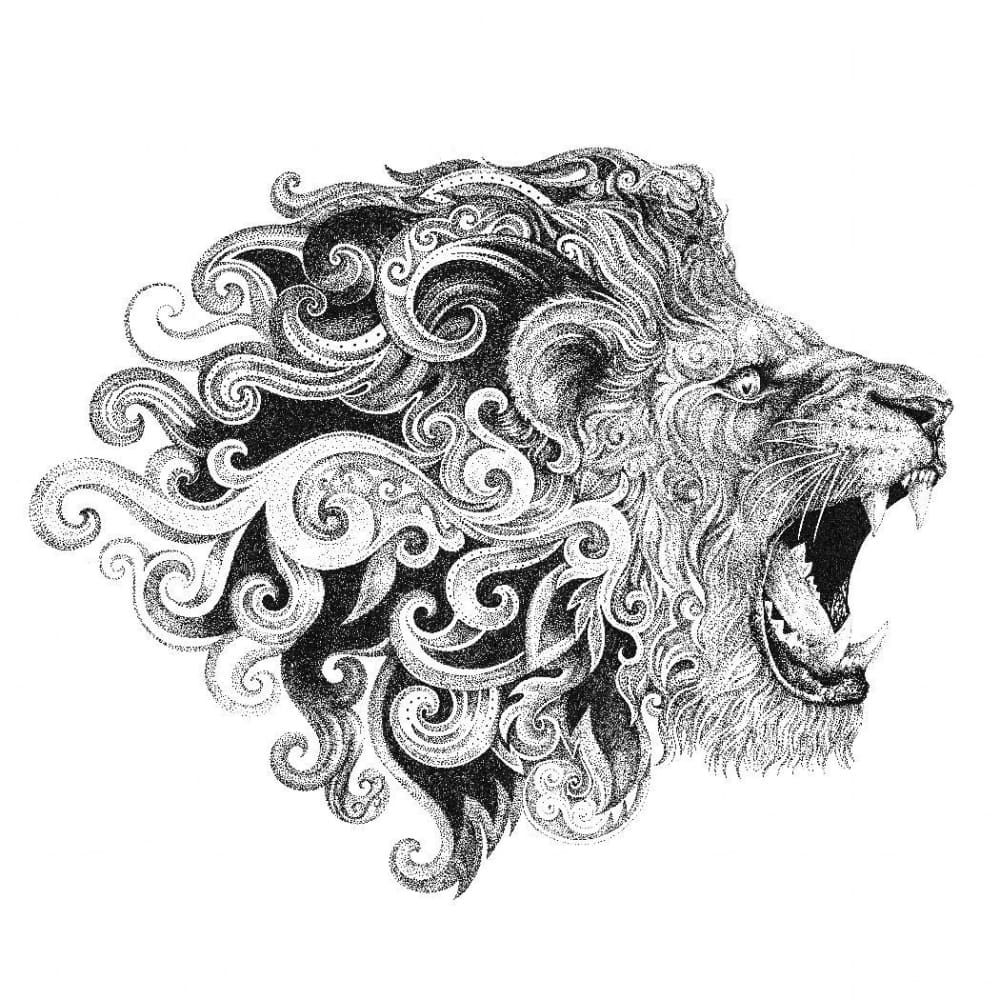 Lion - Temporary Tattoo