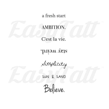 Little Motivation - Temporary Tattoo