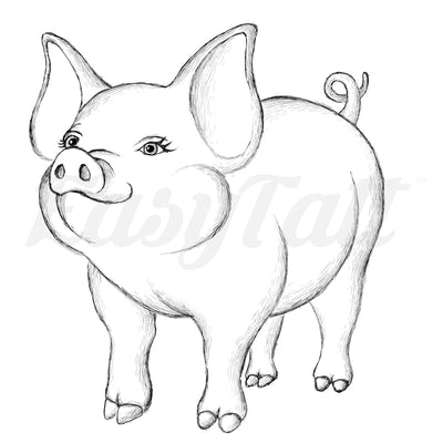 Little Pig - Temporary Tattoo