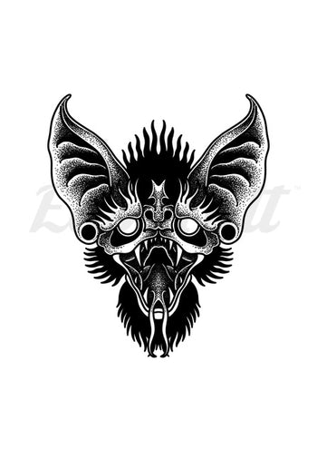 Possessed Bat - Temporary Tattoo