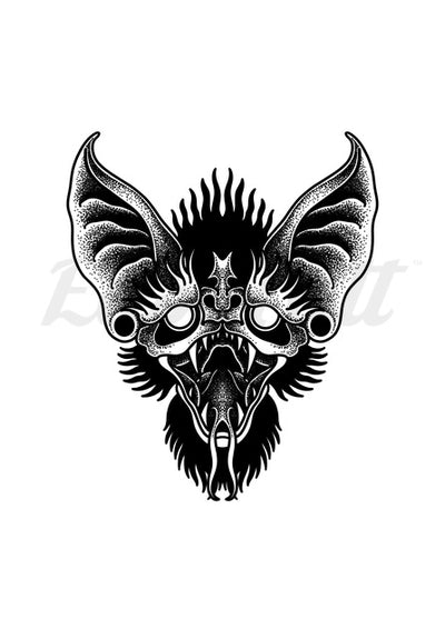 Possessed Bat - Temporary Tattoo
