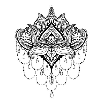 Lotus Chandelier - Temporary Tattoo