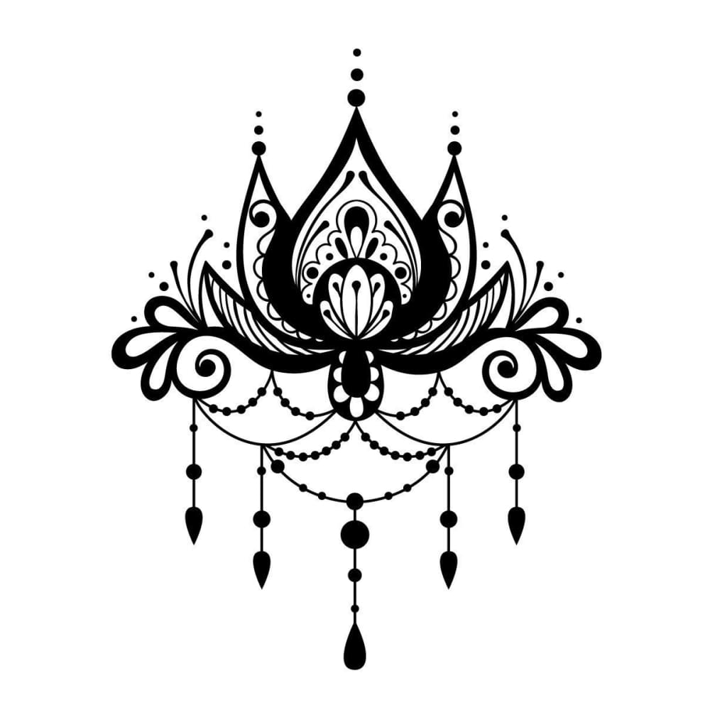 Lotus Chandelier - Temporary Tattoo