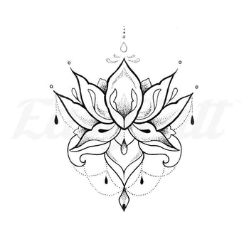 Lotus Chandelier - Temporary Tattoo