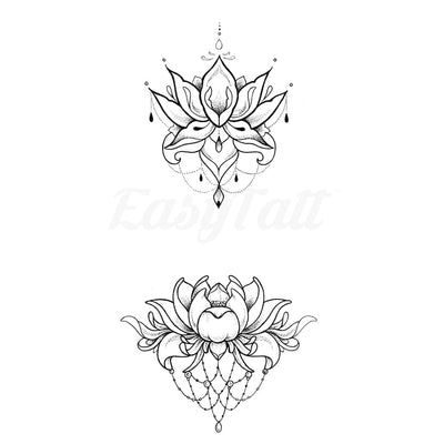 Lotus Flowers - Temporary Tattoo