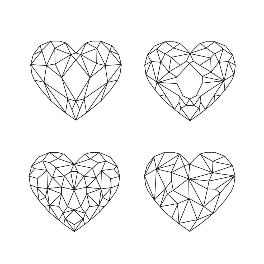 Love heart Geometric