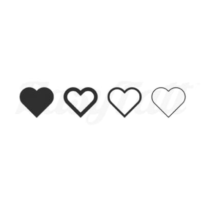 Love Hearts - Temporary Tattoo