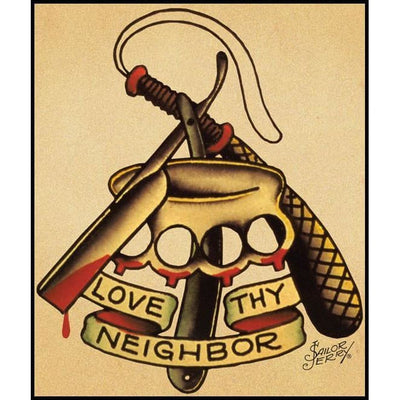 Love Thy Neighbor - Sailor Jerry - Temporary Tattoo