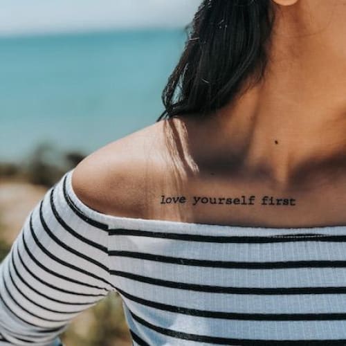 love yourself first - Temporary Tattoo