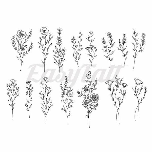 Lovely Flowers - Temporary Tattoo