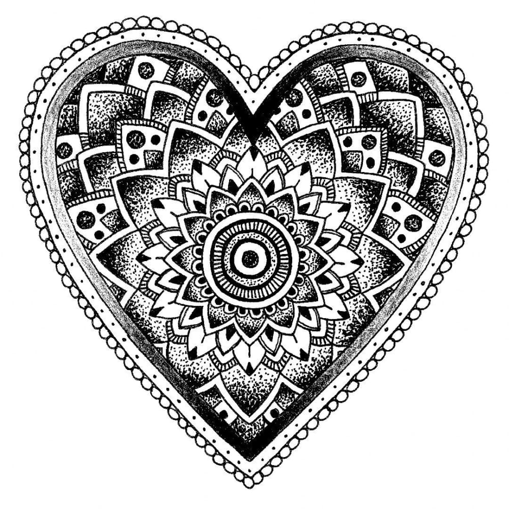 Mandala Love - By Georgia Mason - Temporary Tattoo