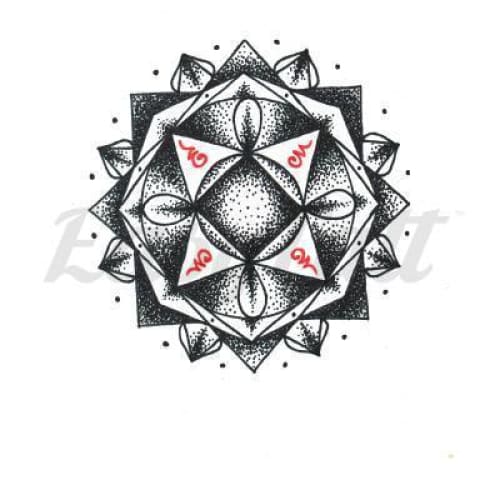 Mandala - By Alexandra Ramirez - Temporary Tattoo