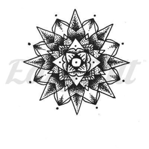 Mandala - By Alexandra Ramirez - Temporary Tattoo