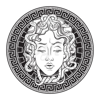 Medusa Snake Haired - Temporary Tattoo
