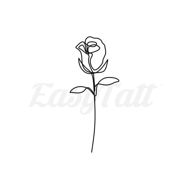 Minimal Flower - Temporary Tattoo