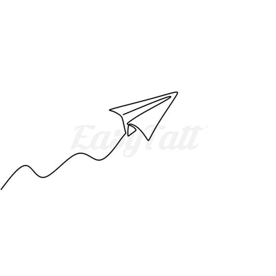 Minimal Paper Plane - Temporary Tattoo