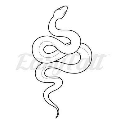 Minimal Snake - Temporary Tattoo