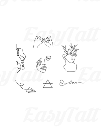 Minimalist - Temporary Tattoos