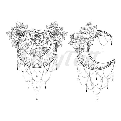 Moon Jewels - Temporary Tattoo