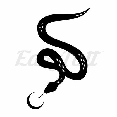Moon Snake - Temporary Tattoo